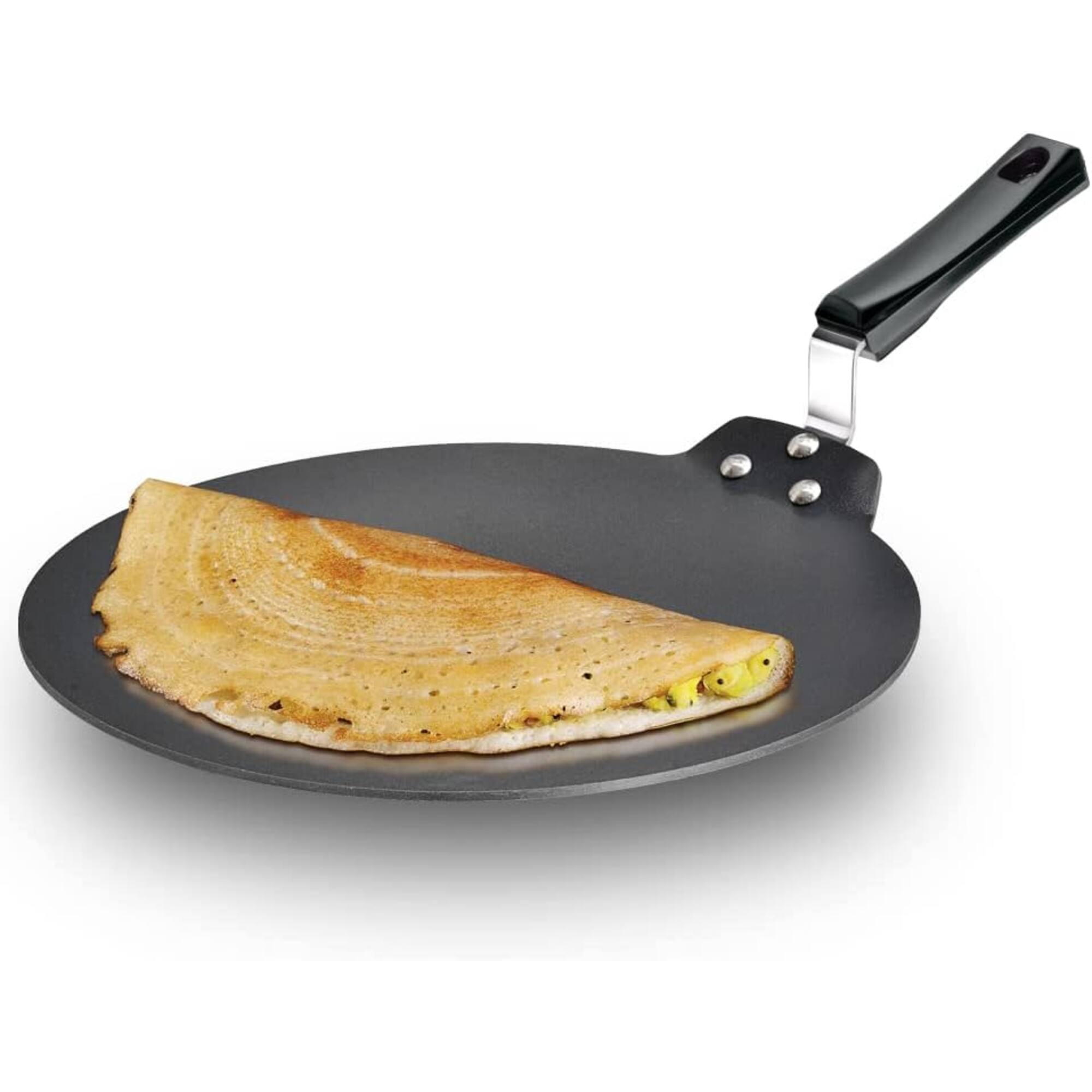 Front. Hawkins - Hawkins NDT30 Black 12 Inch Nonstick Dosa Tava Griddle - Black.