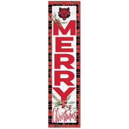 Jardine - Arkansas State Red Wolves 12'' x 48'' Outdoor Christmas Leaner - White