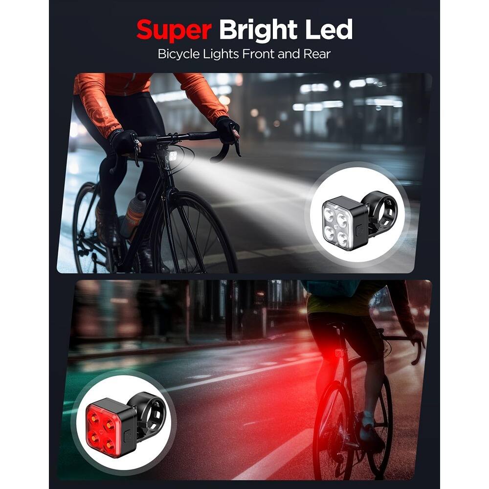 Super Bright Led  
Bicycle Lights Front and Rear