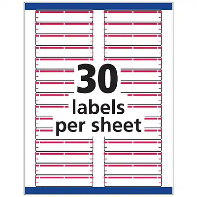 Avery TrueBlock Laser/Inkjet File Folder Labels, 2/3