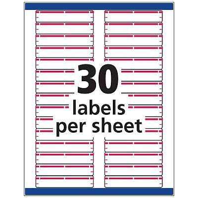 30 labels per sheet