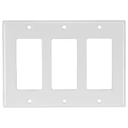 Front. Leviton - Decora Designer Wallplate - White.