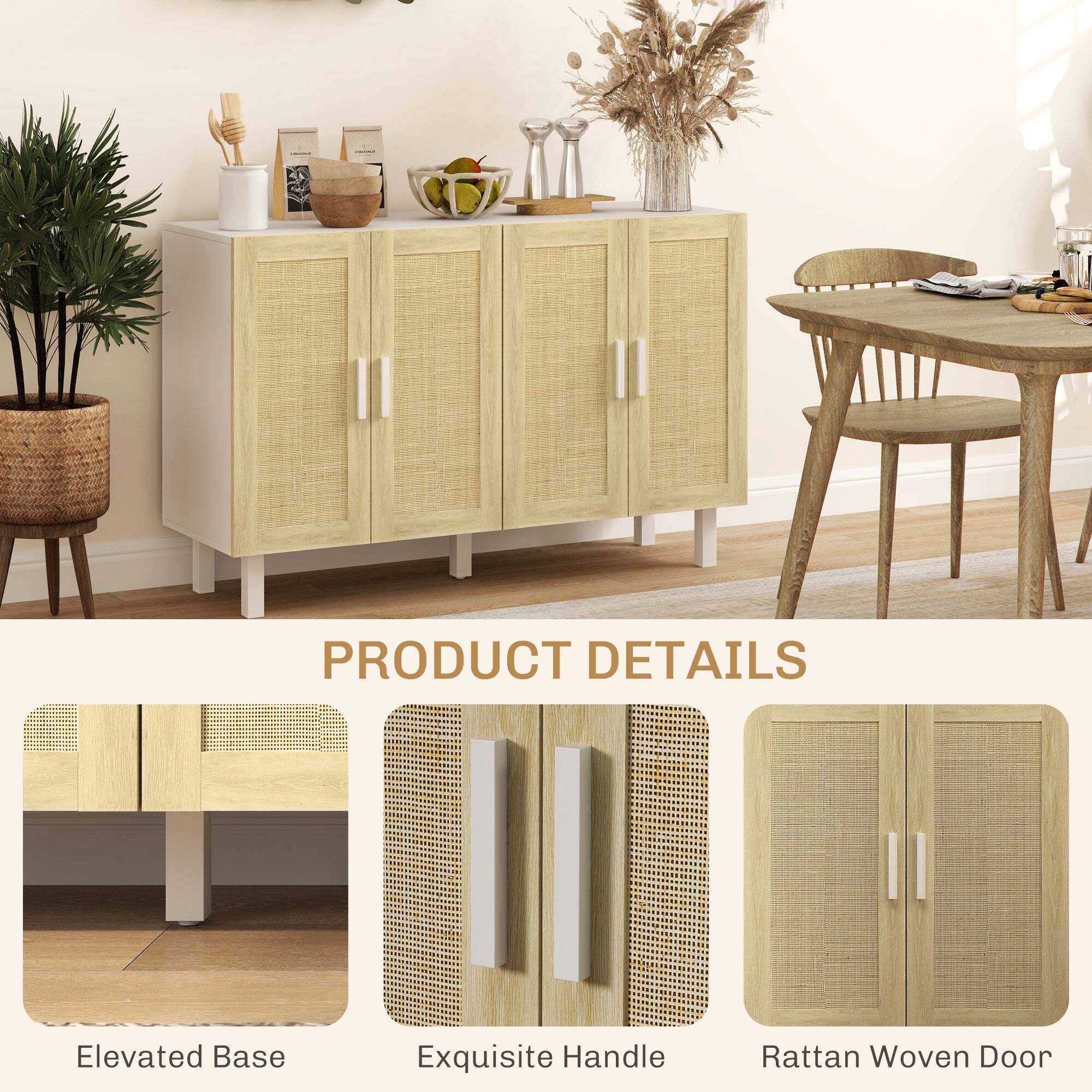PRODUCT DETAILS
Elevated Base
Exquisite Handle
Rattan Woven Door
