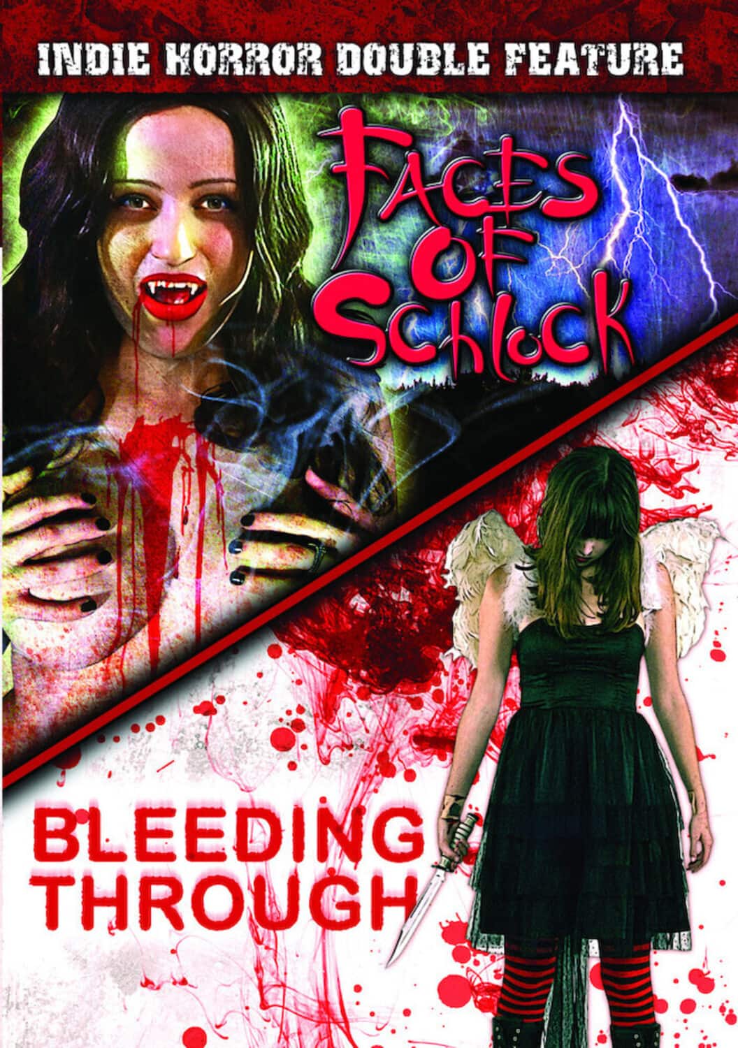 Indie Horror Double Feature: Faces Of Schlock (2009)/ Bleeding Through (2012)  - DVD