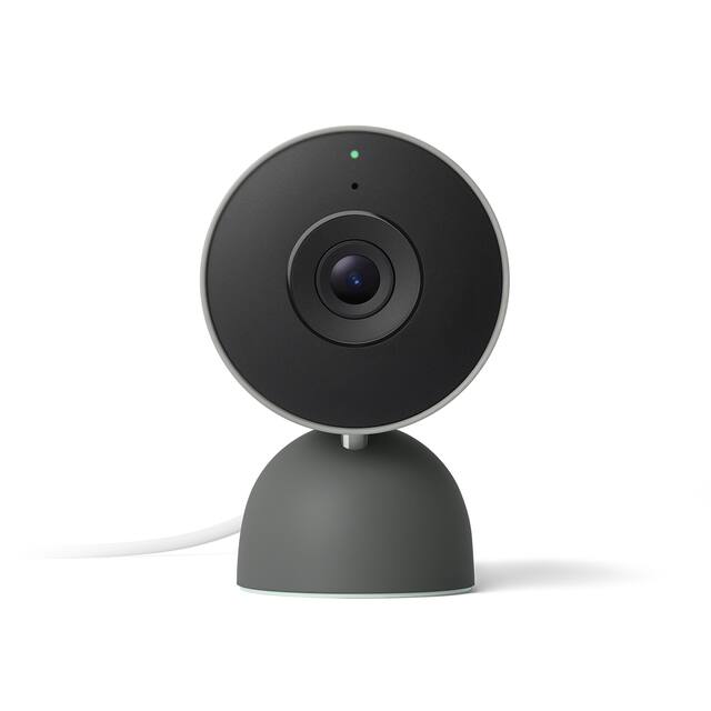 Google - Nest Cam Indoor (wired, 3rd gen) - Latest Model - 2K Video and Gemini - Hazel