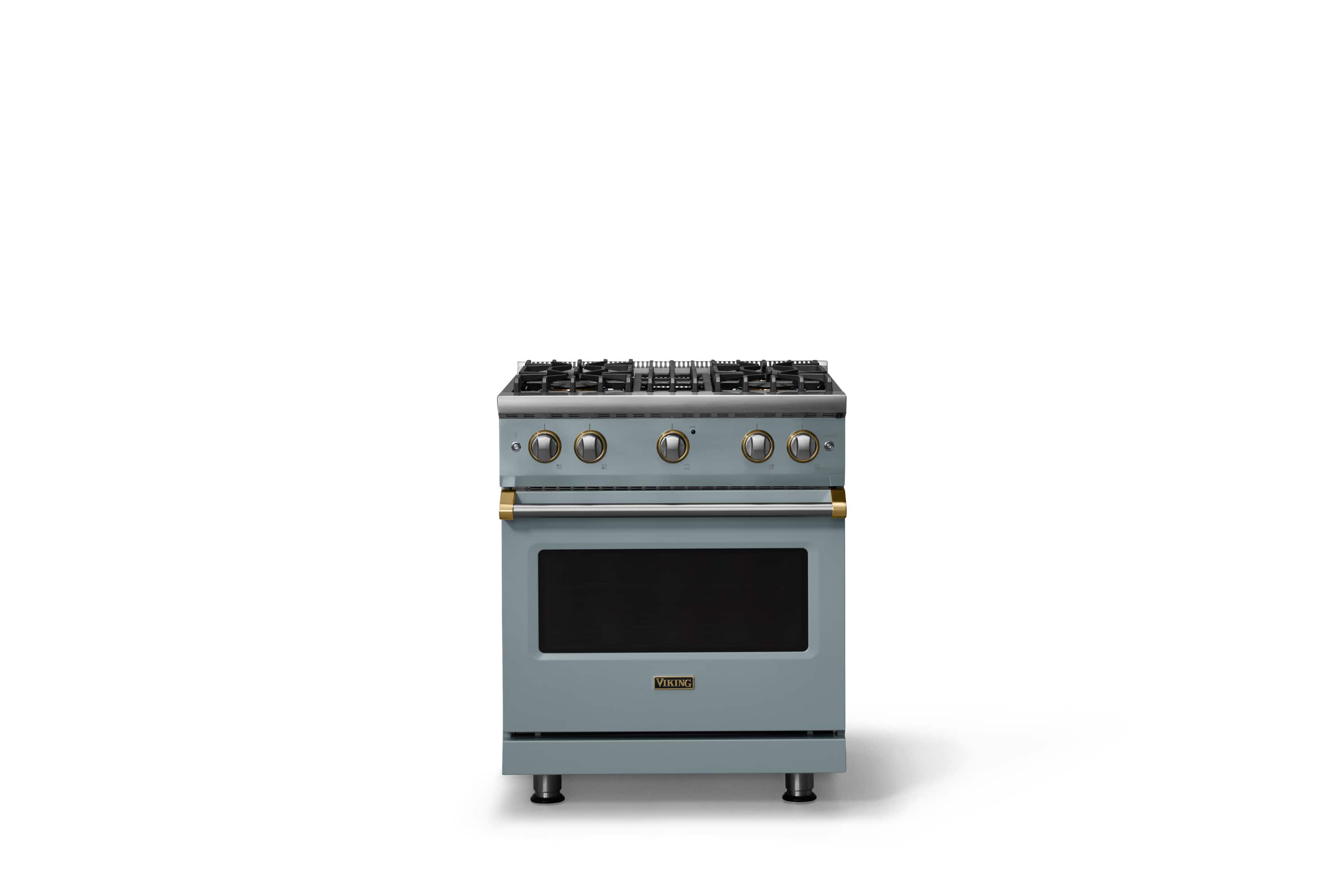Viking - 30 in. Wide Pro 5 Series 4.0 Cu. Ft. Freestanding Sealed 4 Burner Gas Convection Range - November Sky/Brushed Brass - November Sky price history on PriceWatchPro