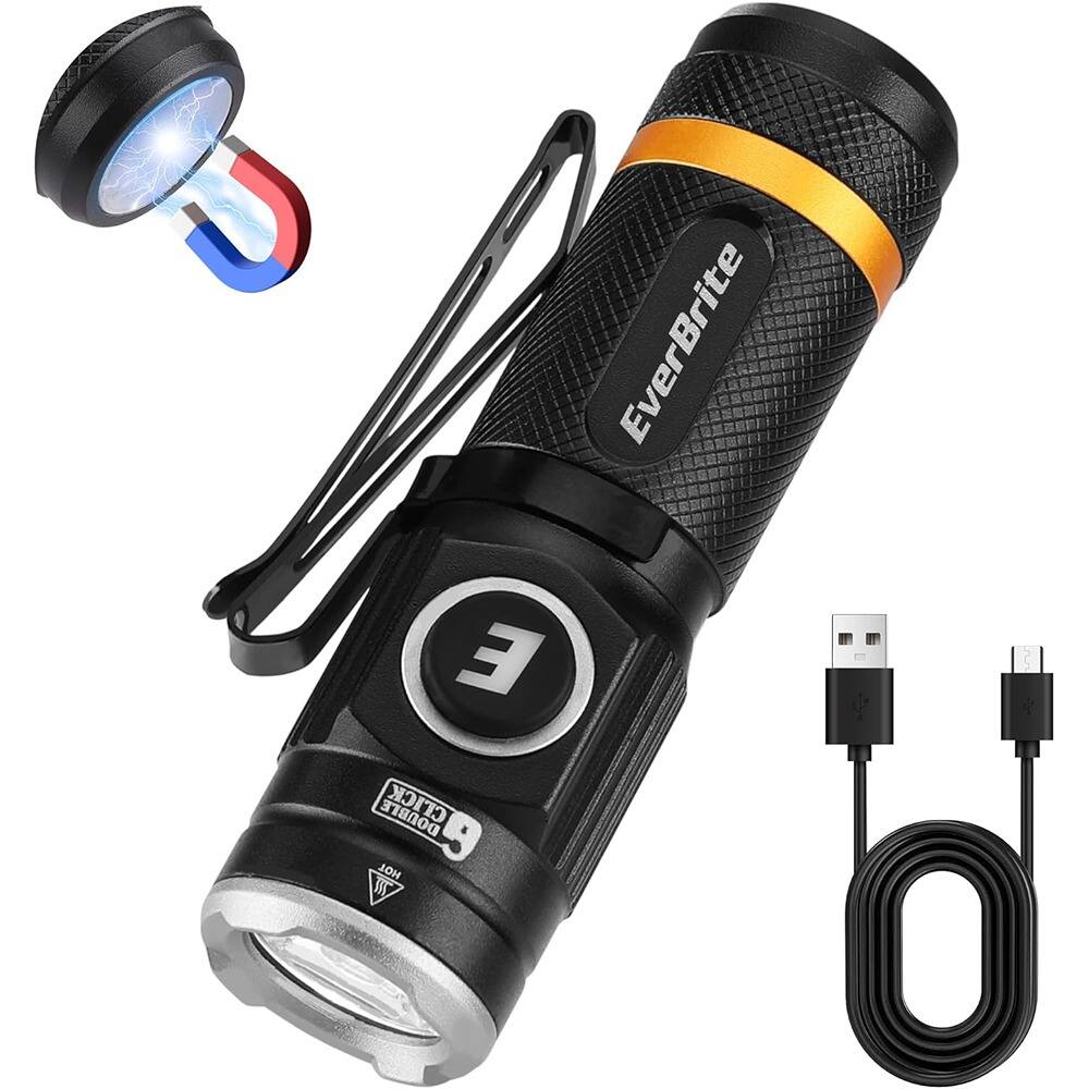 Front. Schertz - 500 Lumen Mini Flashlight – Rechargeable USB-C, Magnetic, 5 Light Modes.