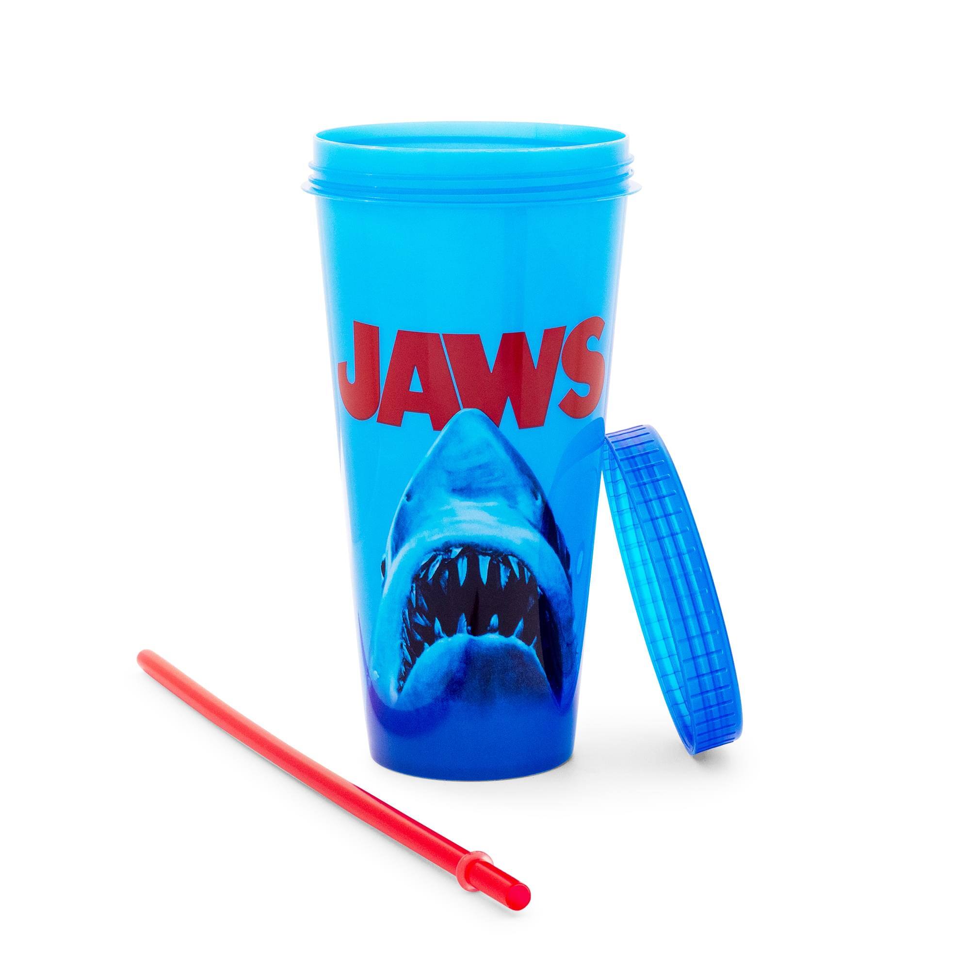 Alt View 10. Silver Buffalo - Jaws Poster Logo Color-Changing Tumbler With Lid and Straw | Holds 24 Ounces - Multi-Colored.