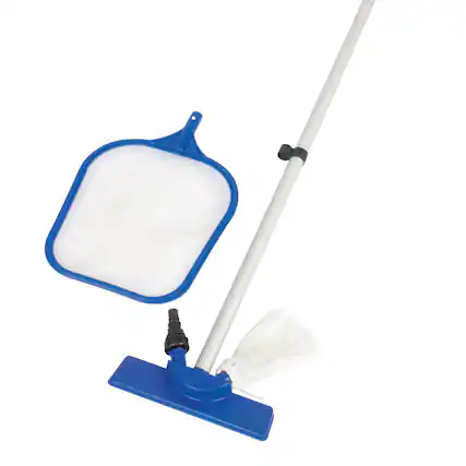 Front. Bestway - Flowclear Above Ground Pool Maintenance Kit with Vacuum and Leaf Skimmer Heads.