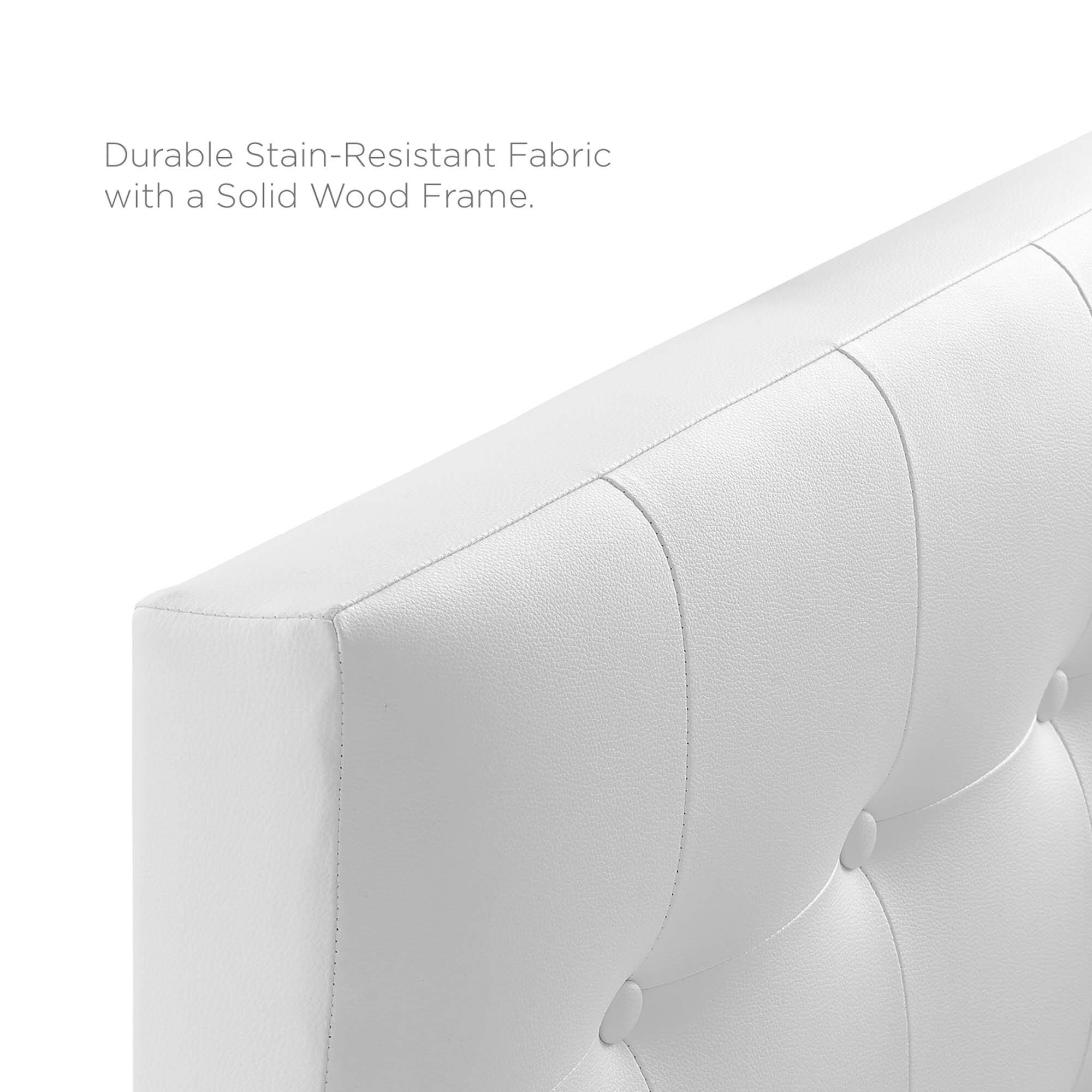 Durable Stain-Resistant Fabric with a Solid Wood Frame.