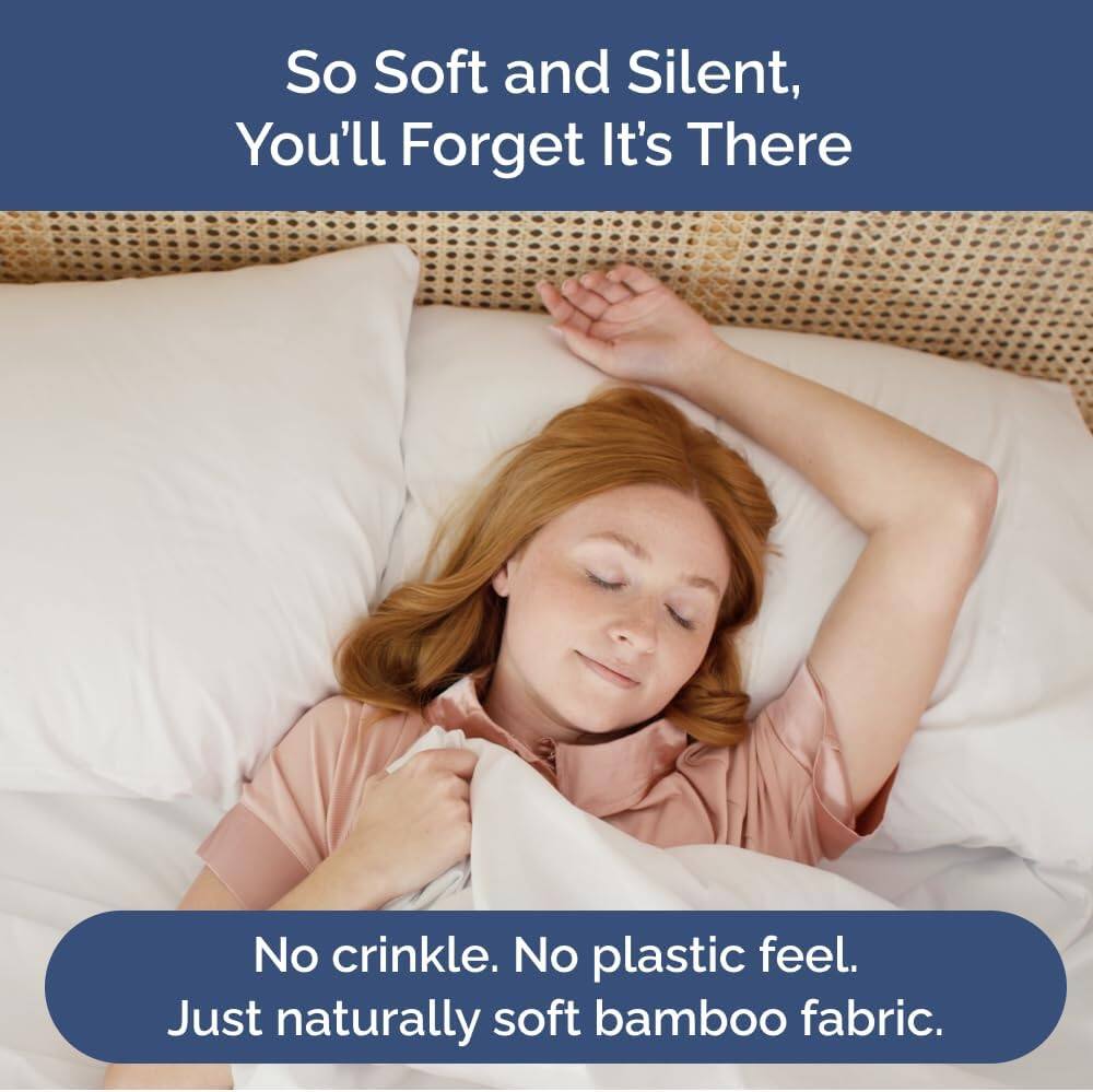 So Soft and Silent, You'll Forget It's There

No crinkle. No plastic feel. Just naturally soft bamboo fabric.