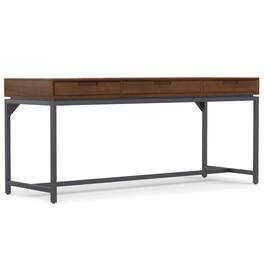 Simpli Home - Banting SOLID WOOD Industrial 72 inch Wide Desk in Walnut - Walnut Veneer