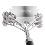 VEVOR - Grill Brush and Scraper, BBQ Brush for Outdoor Grills, Stainless Steel Woven Wire, Bristle Free Barbecue Brushes - Black