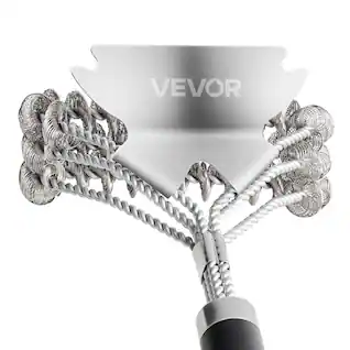 VEVOR - Grill Brush and Scraper, BBQ Brush for Outdoor Grills, Stainless Steel Woven Wire, Bristle Free Barbecue Brushes - Black
