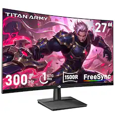 TITAN ARMY
27"
300 Hz
1 GTG 1 ms
1500R
FreeSync