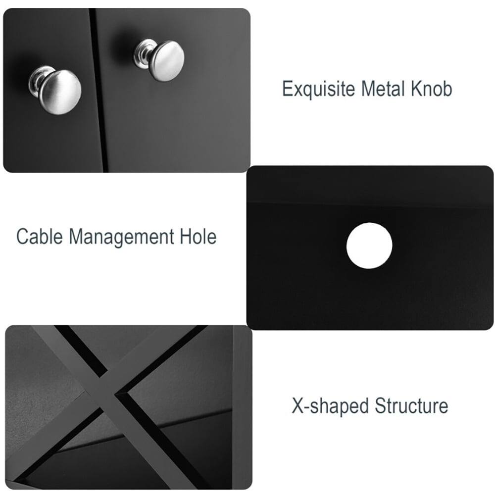 Exquisite Metal Knob  
Cable Management Hole  
X-shaped Structure