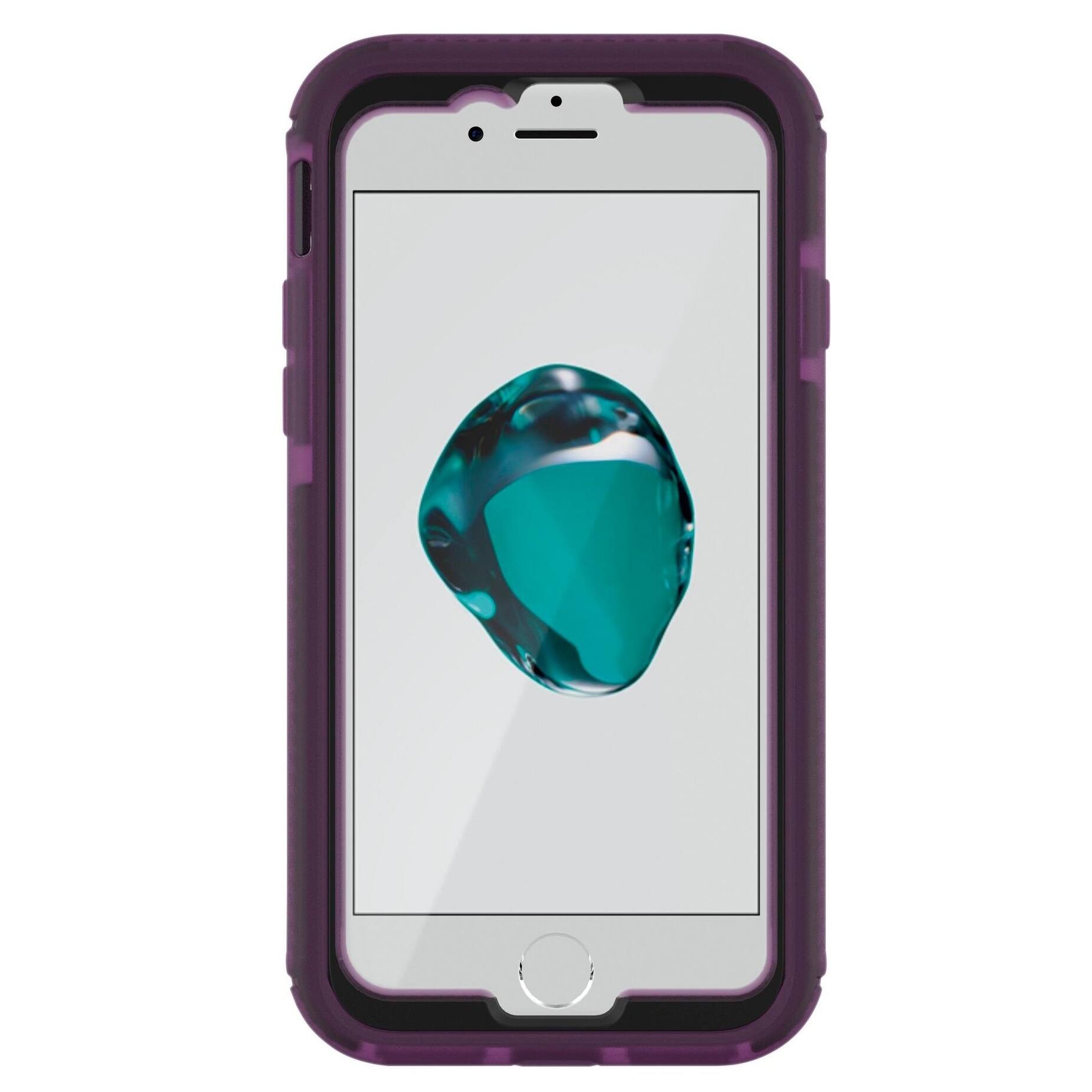 Left. Tech21 - Tech21 EVO Tactical Extreme Case & Holster for Apple iPhone SE/8/7/6, Rugged Drop Protection - Violet - Violet.