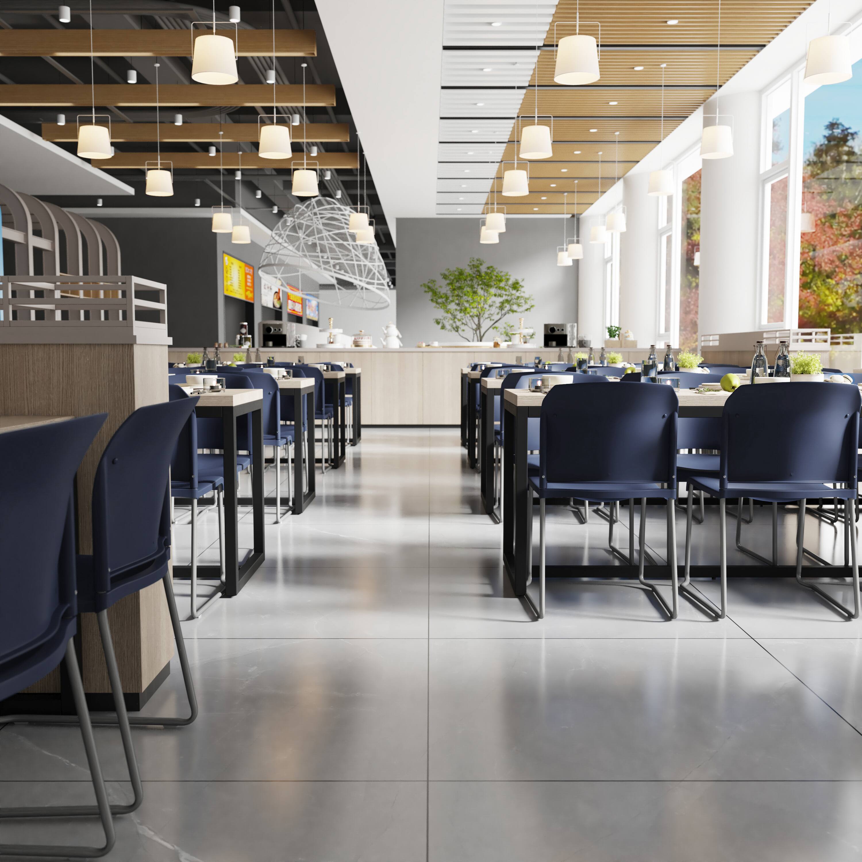 Alt View 1. Emma + Oliver - Home and Office Guest Chair Full Back Contoured Sled Base Stack Chair - Navy.
