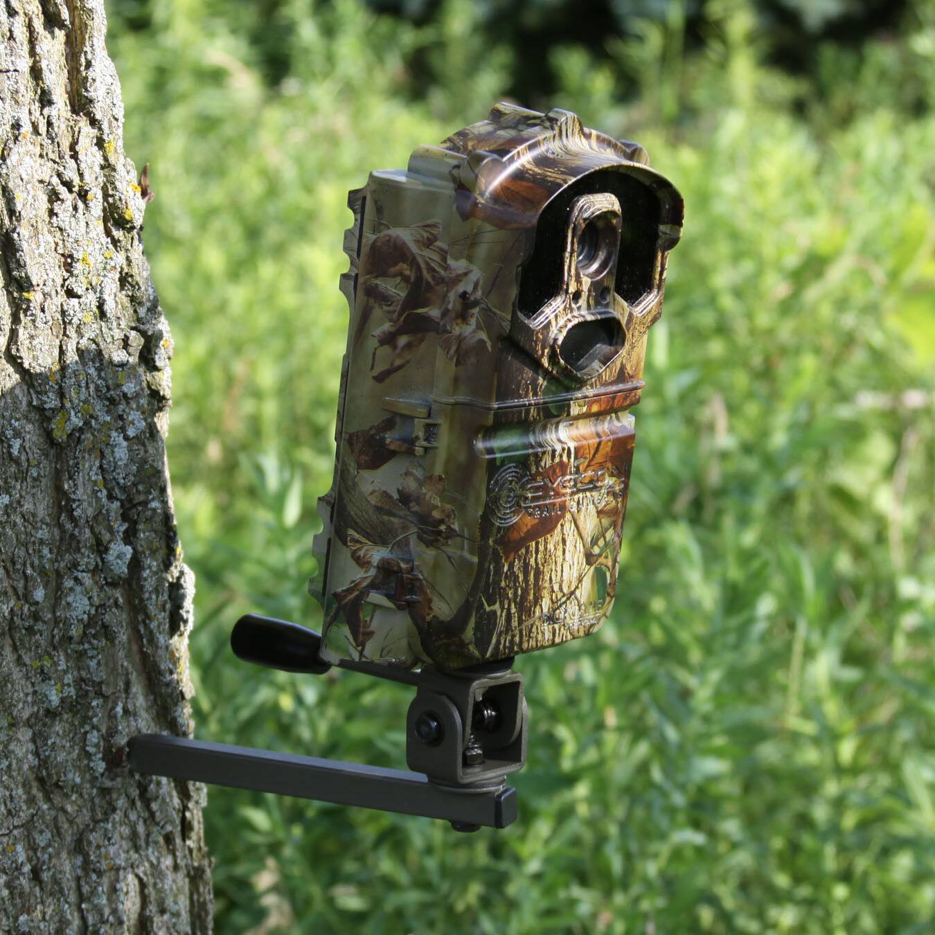 Left. HME - HME Products Pro Series Universal Trail Camera Holders, 10-Pack: Mounts On Trees.