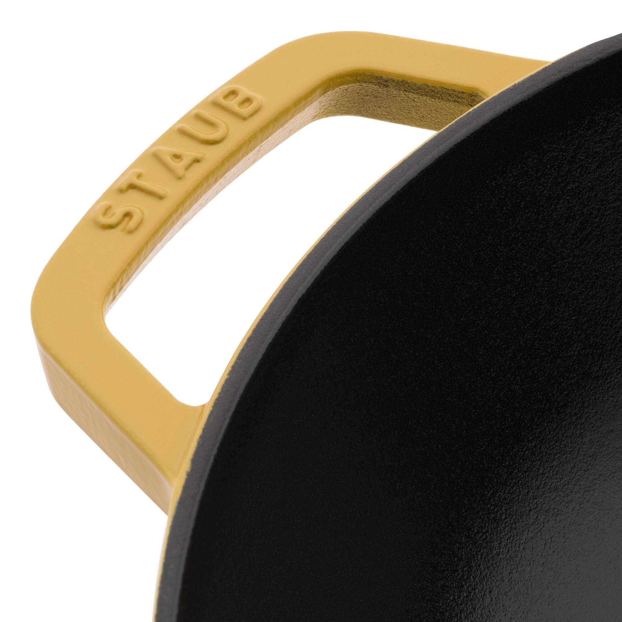 Alt View 7. Staub - Staub Cast Iron Perfect Pan , Wok , 4.5-quart,  serves 4-5, Made in France, Citron - Citron.