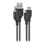 Insignia™ - 4' USB-A to USB-C Charge-and-Sync Cable (2 Pack) - Charcoal