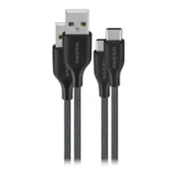 Insignia™ - 4' USB-A to USB-C Charge-and-Sync Cable (2 Pack) - Charcoal - Front_Zoom