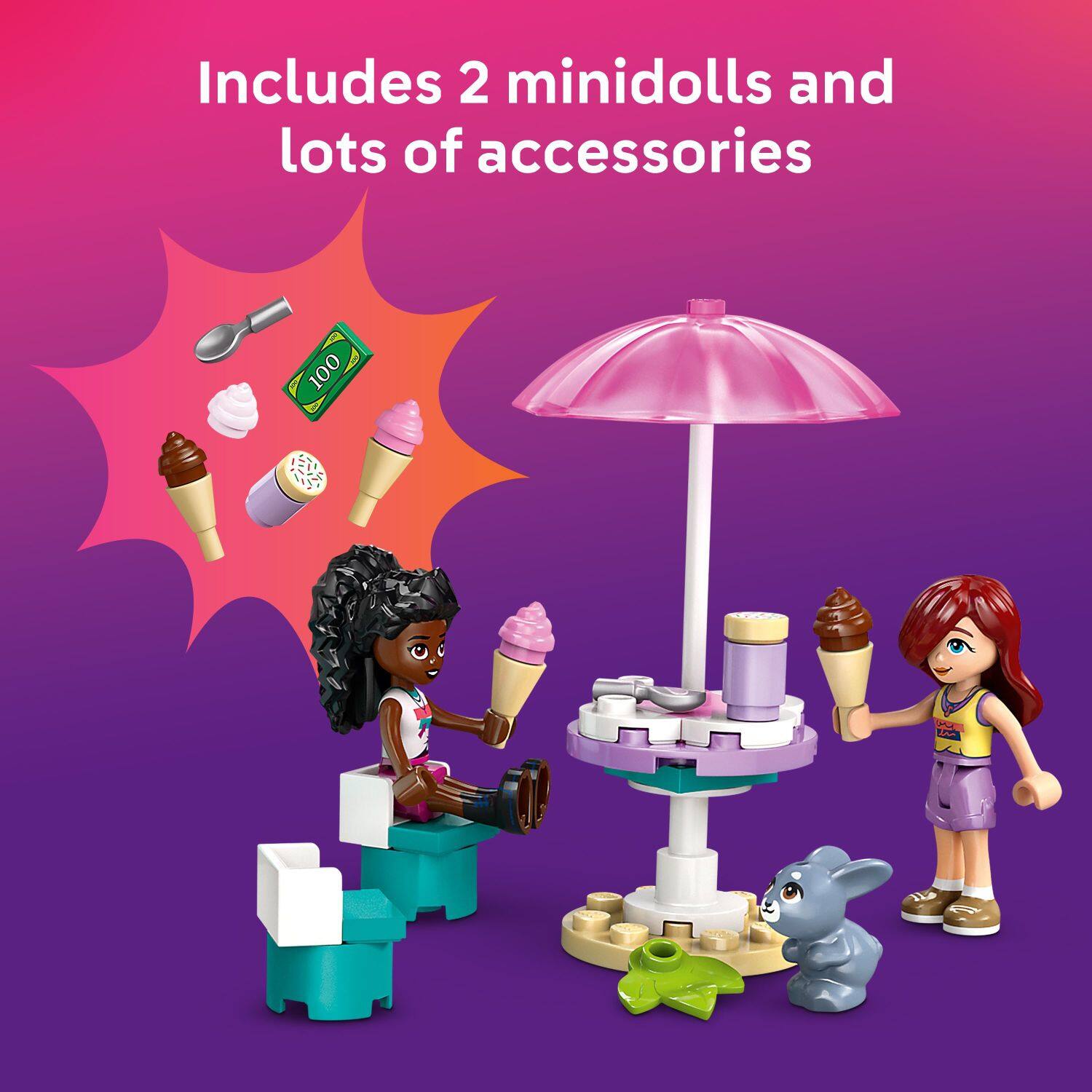 Includes 2 minidolls and lots of accessories.
