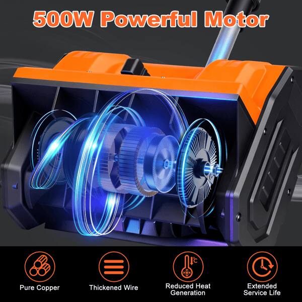 500W Powerful Motor

- Pure Copper
- Thickened Wire
- Reduced Heat Generation
- Extended Service Life
