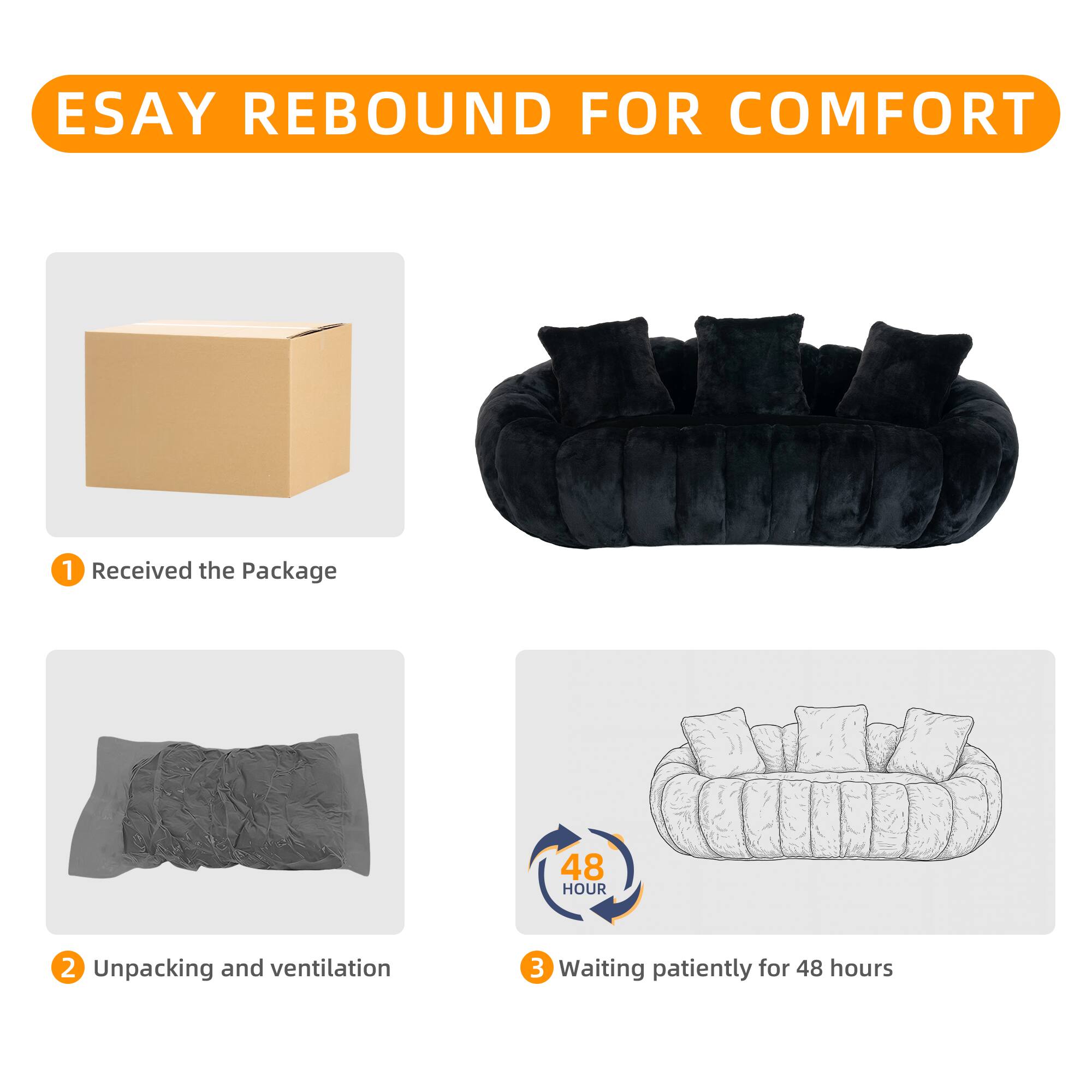 ESAY REBOUND FOR COMFORT

1. Received the Package
2. Unpacking and ventilation
3. Waiting patiently for 48 hours