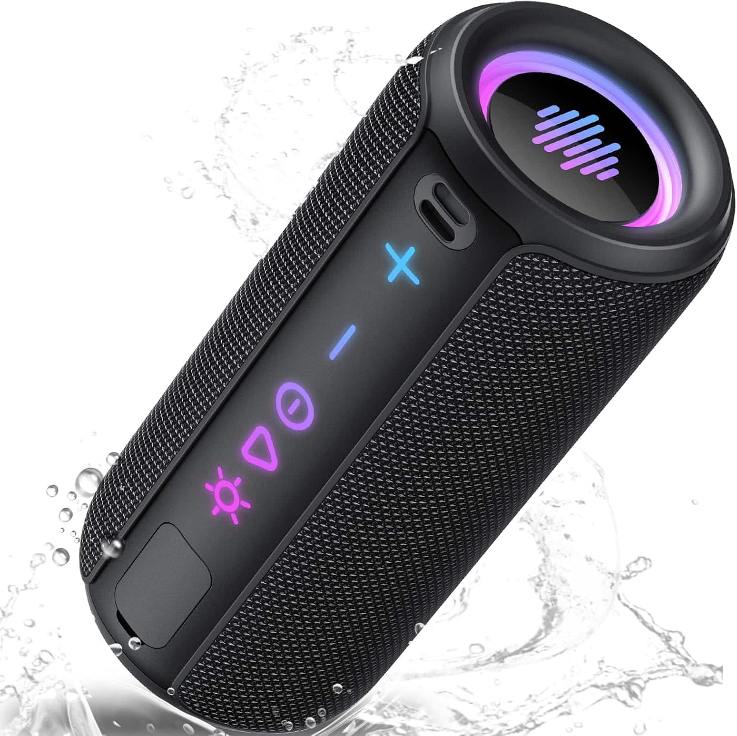 Dazzed Corner - Portable Bluetooth Speaker, 30H Playtime - Black