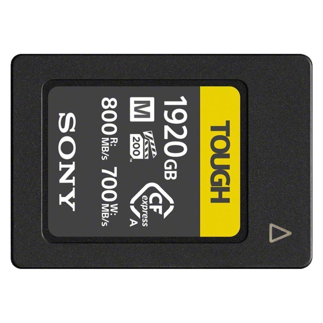 SONY  
1920 GB  
800 MB/s R  
700 MB/s W  
M 200  
CFexpress  
TOUGH