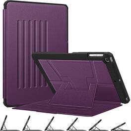 Fintie - Shockproof Case for iPad 6th / 5th Generation 9.7", iPad Air 2 & Air 1 Multiple Viewing Angles Soft TPU Back Cover - Purple