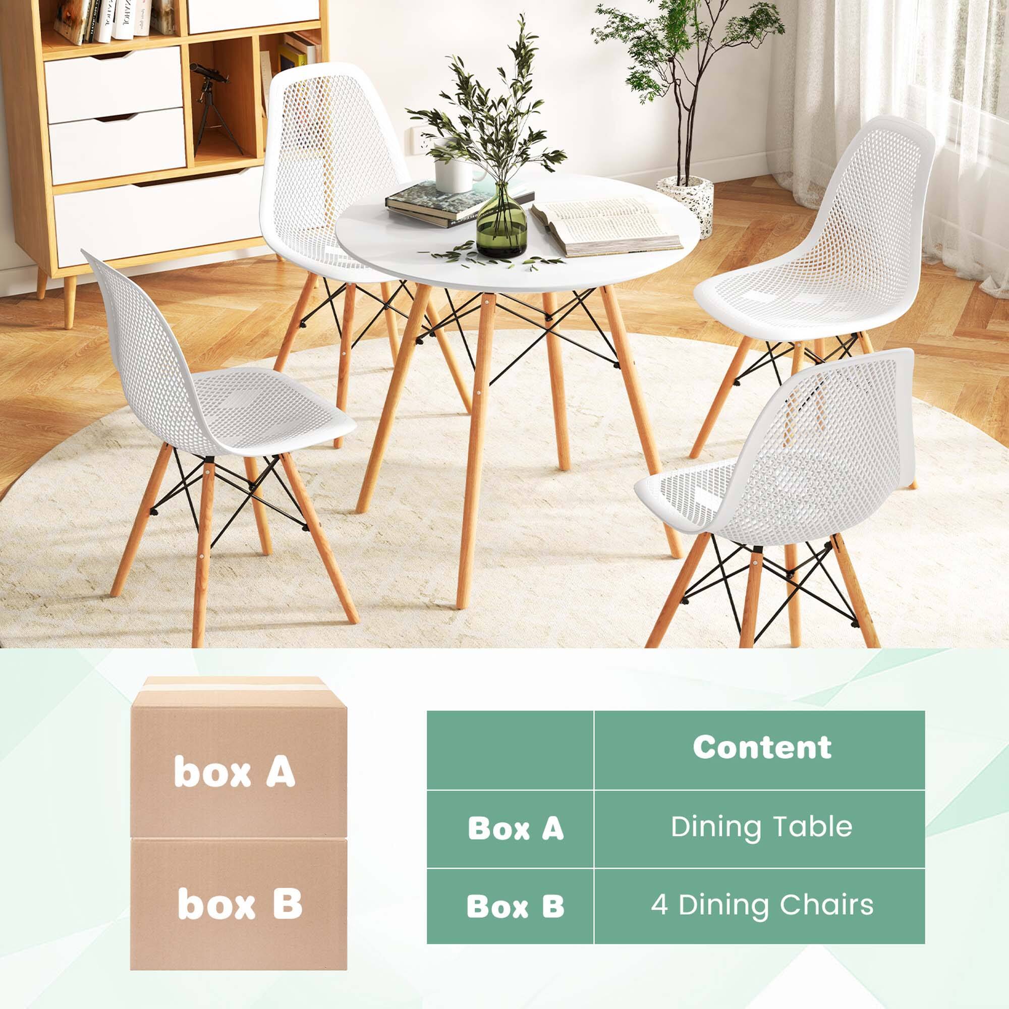 box A  
box B  

Content  
Box A  
Dining Table  

Box B  
4 Dining Chairs