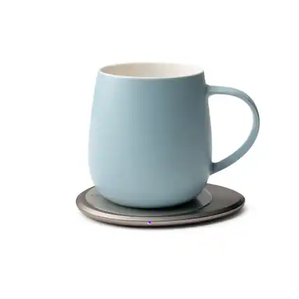 Front. OHOM - OHOM Ui 3 Set Self-Heating Mug Moonmist Blue - Soft Blue.