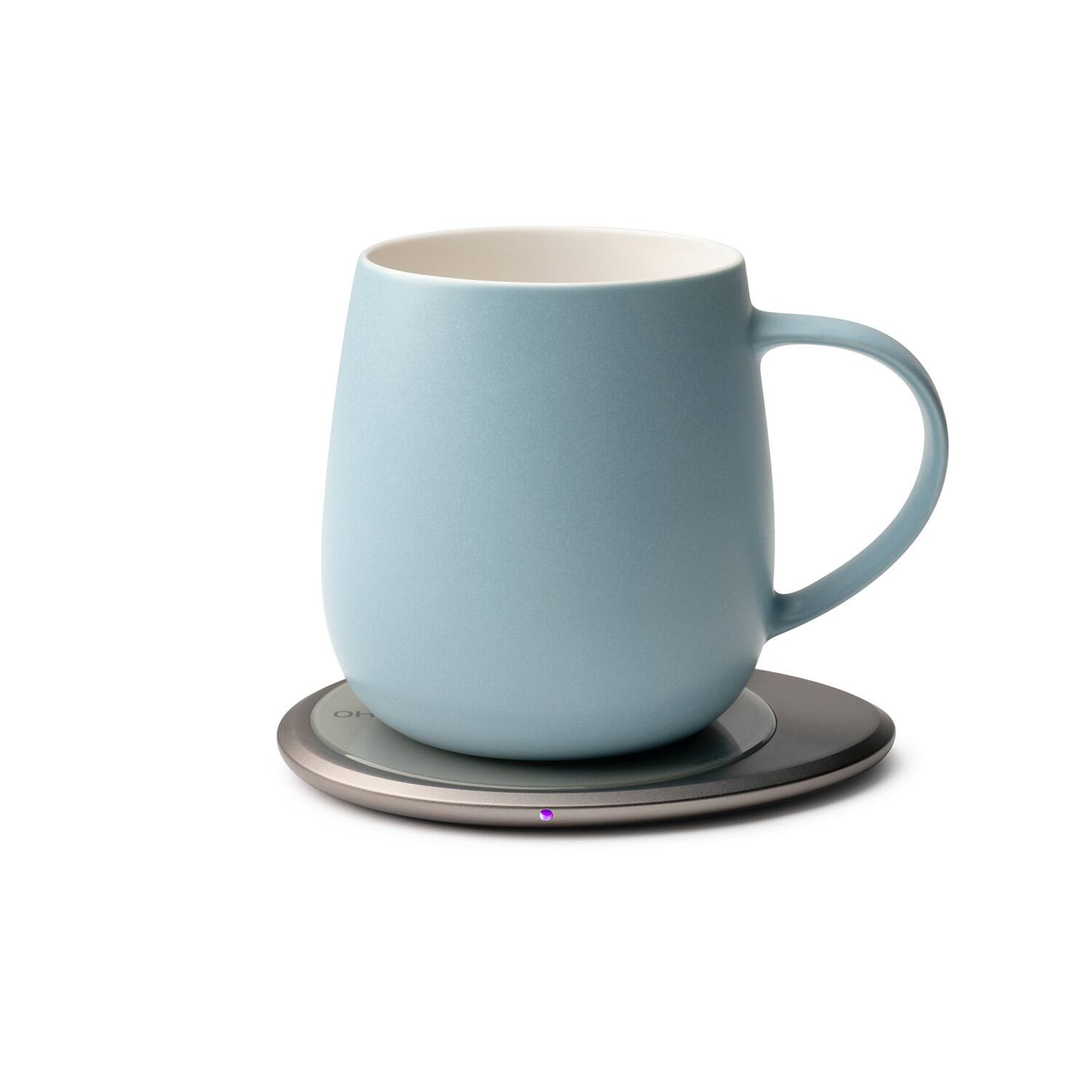 Front. OHOM - OHOM Ui 3 Set Self-Heating Mug Moonmist Blue - Soft Blue.