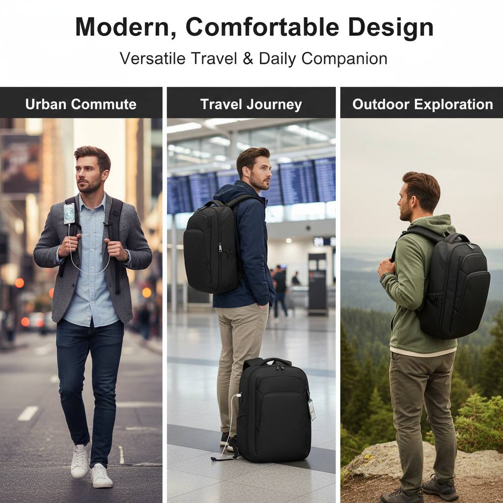 Modern, Comfortable Design  
Versatile Travel & Daily Companion  

Urban Commute  
Travel Journey  
Outdoor Exploration