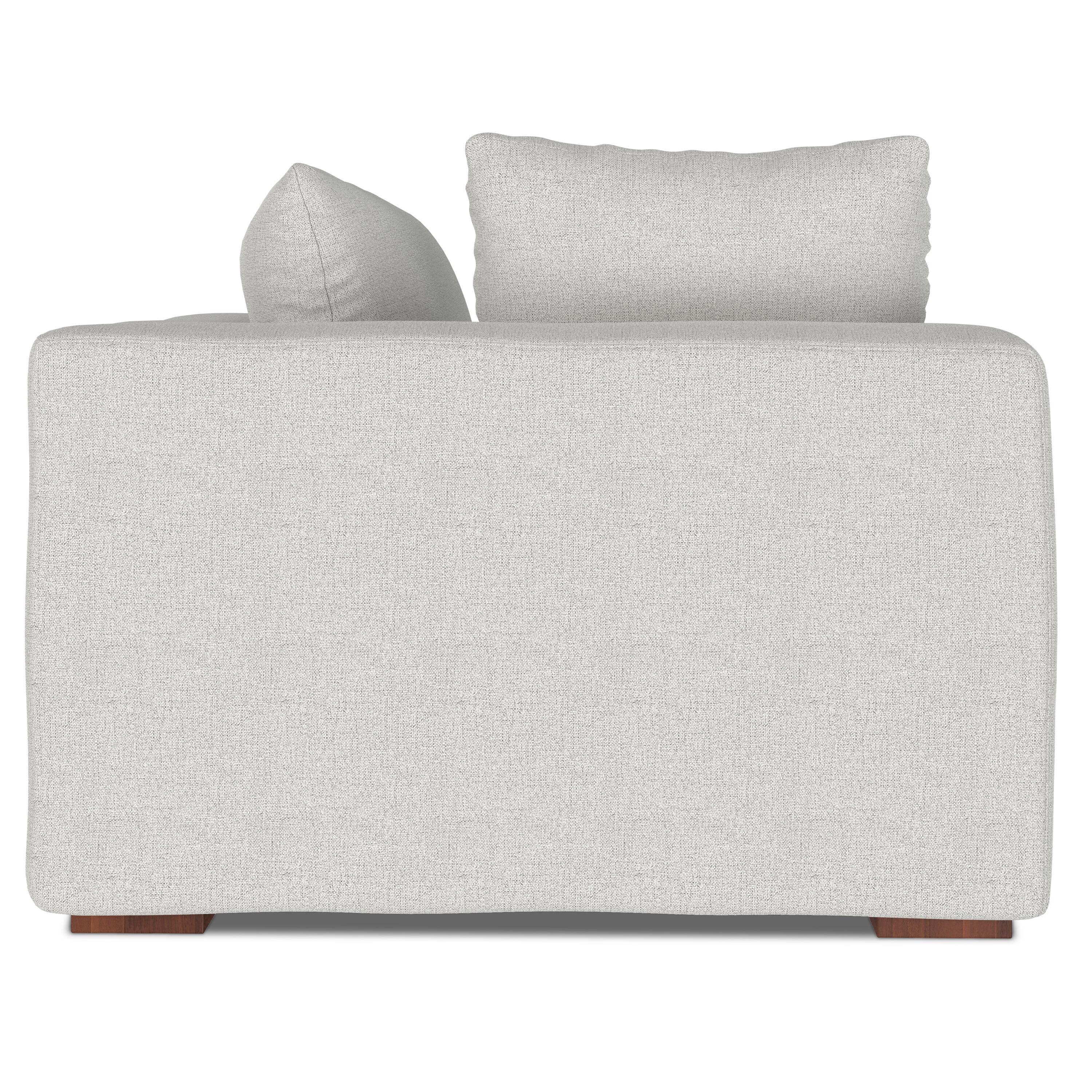 Alt View 4. Simpli Home - Jasmine Left-Arm Sofa Module in Performance Fabric - Cloud Grey.