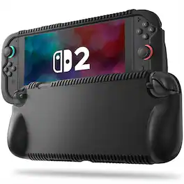 Kitcheniva - Soft Silicone Case For Nintendo Switch 2 2025 With Game Card Slots - Black