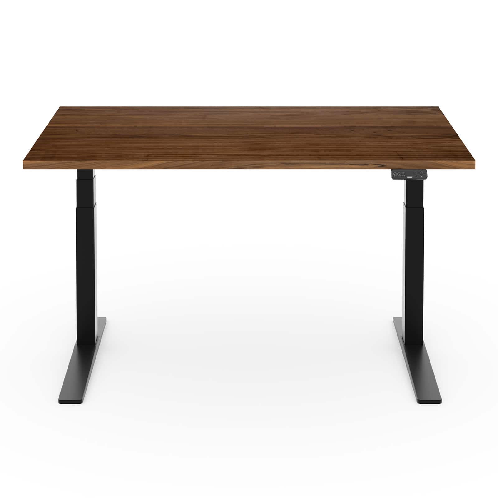 FlexiSpot - E7Pro 60''W Electric Adjustable Standing Desk, Black /Black - Walnut
