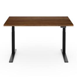 FlexiSpot - E7Pro 60''W Electric Adjustable Standing Desk, Black /Black - Walnut
