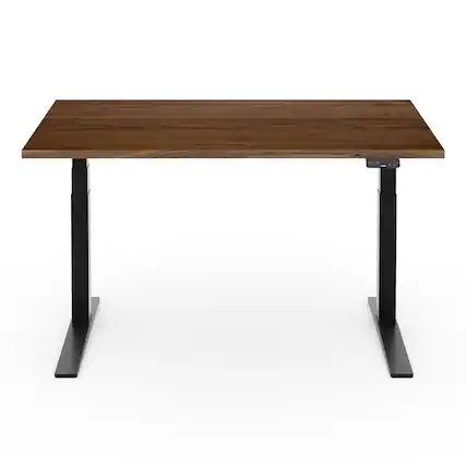 Front. FlexiSpot - FlexiSpot E7Pro 60''W Electric Adjustable Standing Desk, Black Walnut/Black - Walnut.