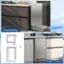 The image shows a kitchen with a refrigerator and a microwave. The refrigerator is a freestanding model with a 2" depth and is placed under the counter. The microwave is located above the counter, and the kitchen also features a sink. The image is accompanied by a text that reads "Ultet Freestanding 2" Costway 8 0.2" 0.2" - 2" Under Counter."