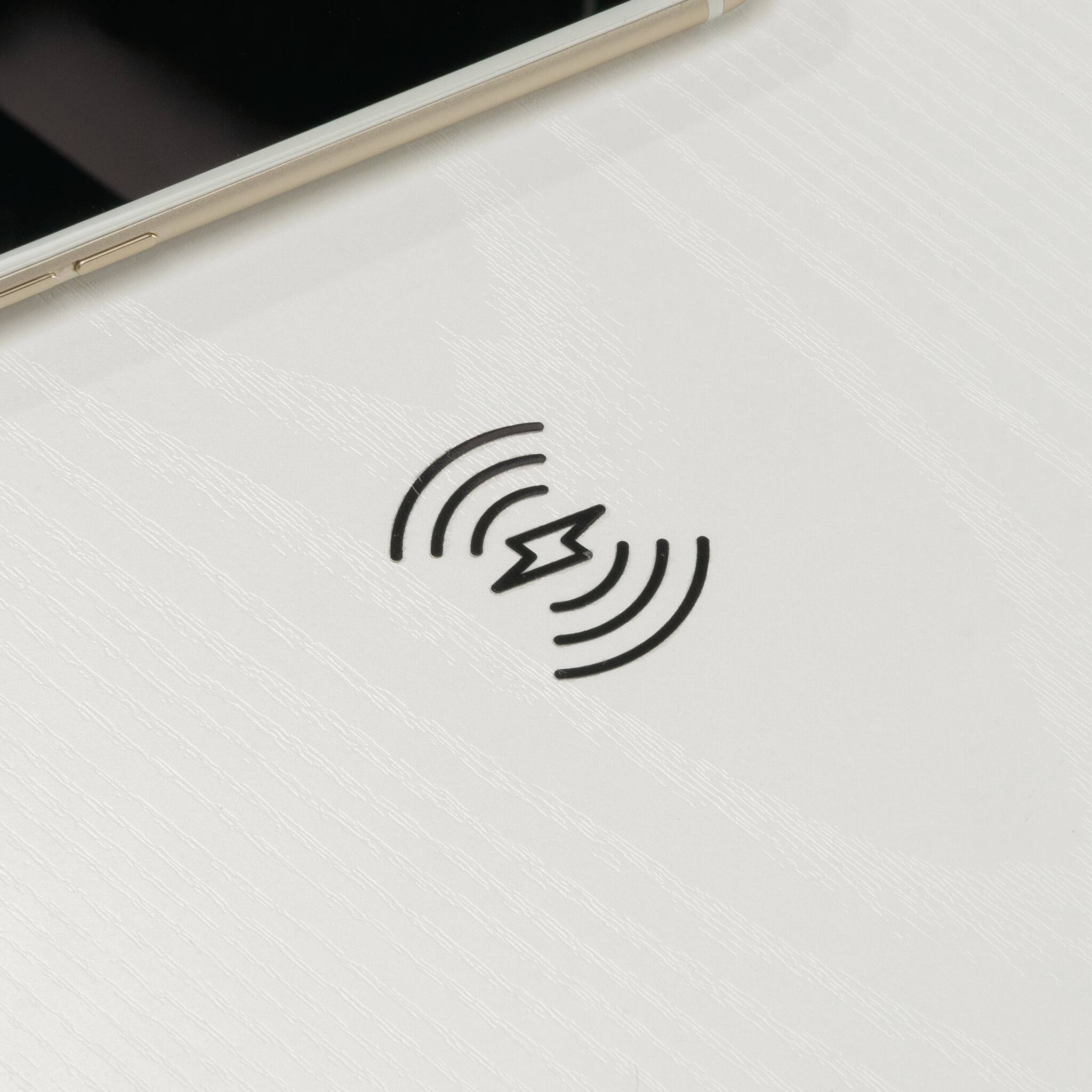 Angle. TinyHomie - Sit Stand Desk White finish - White.