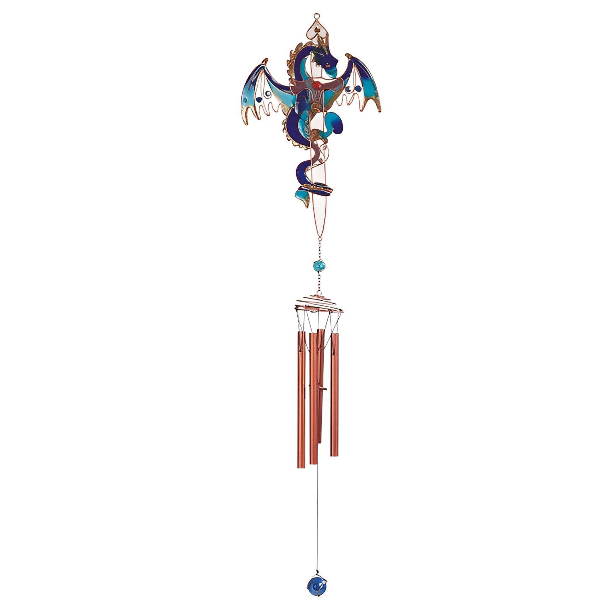 Front. FC Design - FC Design 35"H Flamingo Suncatcher Wind Chime with Silver Gem Outdoor Patio or Garden Hanging Decoration - Multi-Color.