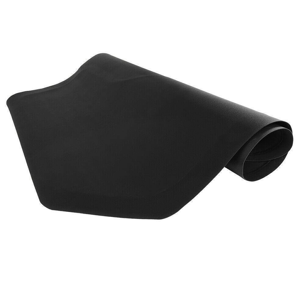 Alt View 4. Winado - 4' x 5' x 1/2" Salon Anti-Fatigue Chair Mat Hexagon Floor Mat with Circle Cut Out for Styling Chair, Beauty, Barber Shop - Black.