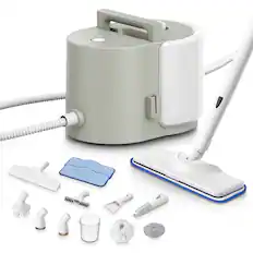 Front. Newbealer - 1500W Heavy Duty Steam Cleaner,Porfessional Detachable Steam Mop with 20 Pcs,Multipurpose Steamer for Deep Home Cleaning - Grey.