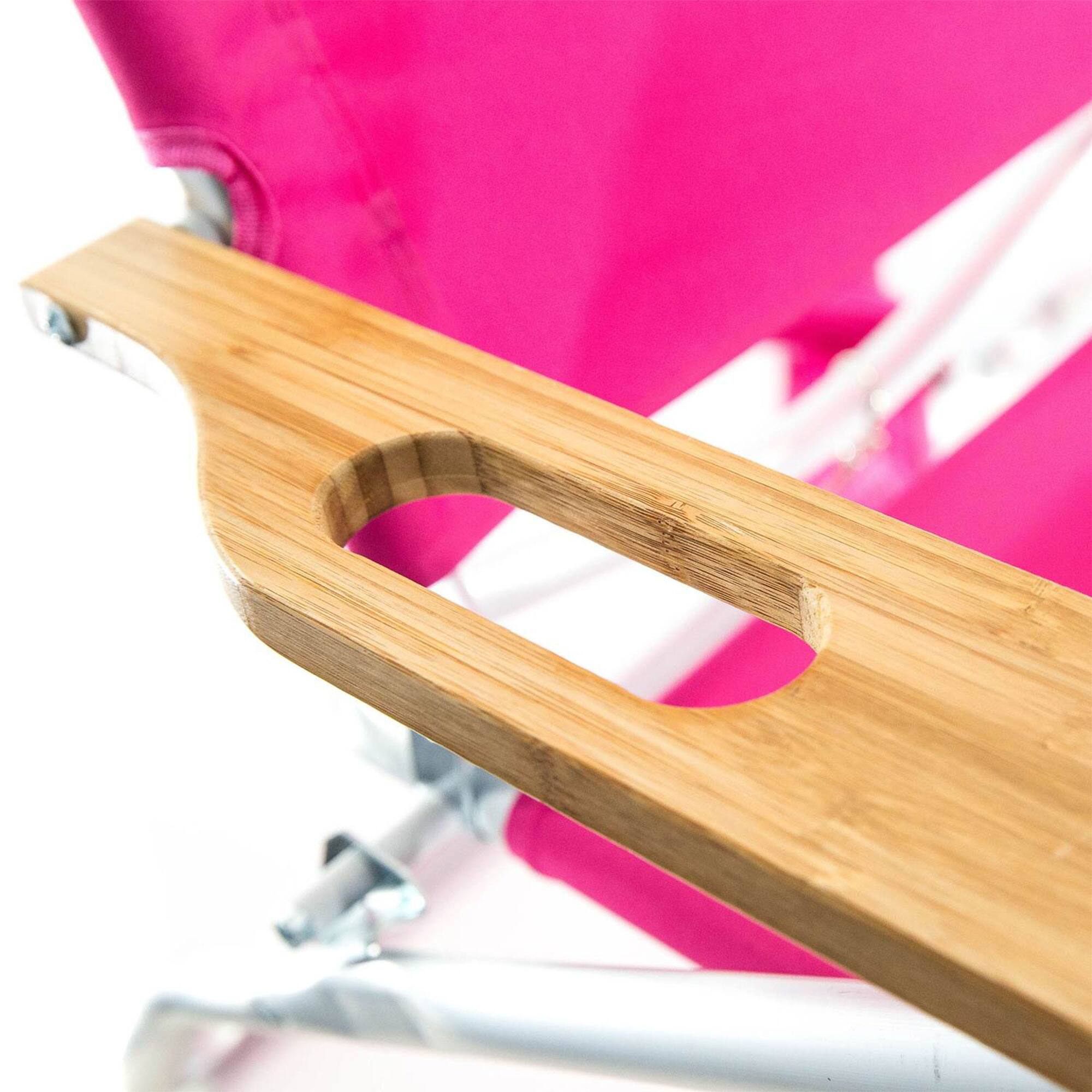 Alt View 7. Ostrich - Ostrich Deluxe 3N1 Lightweight Outdoor Lawn Beach Lounge Chair w/Footrest, Pink - Pink.