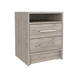 TuHome - Eter Nightstand Light Gray MDF - Brown