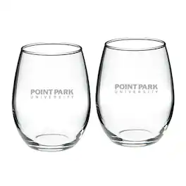 Jardine - Point Park Pioneers 21oz. Two-Piece Stemless Wine Glass Set - Multicolor