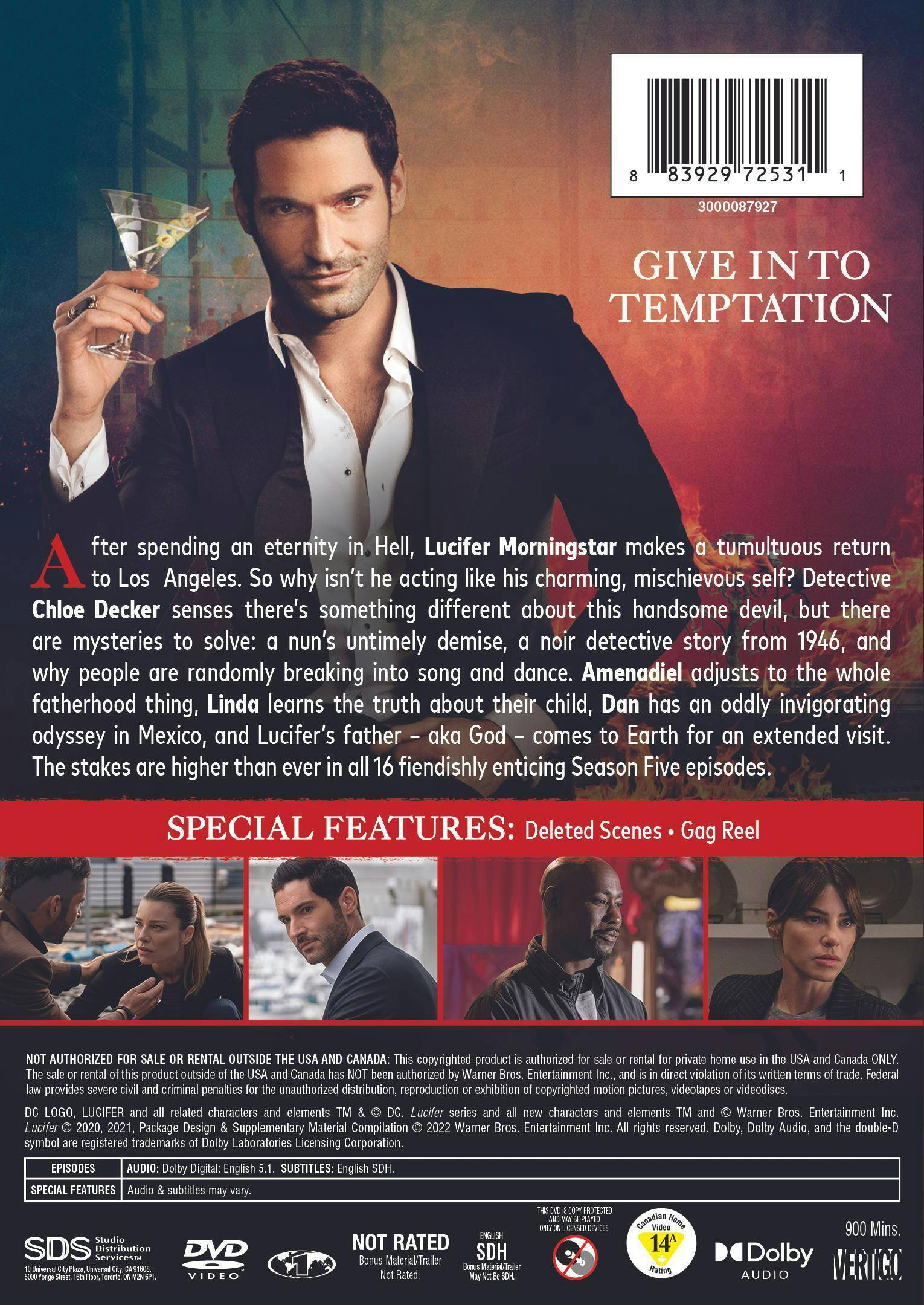 Angle. Lucifer: The Complete Fifth Season (Box Set) [DVD].